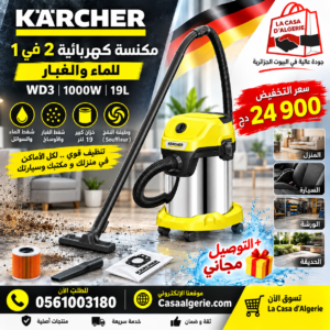 Aspirateur Souffleur 2 en 1 Eau Et Poussière en inox  1000W 19L | Karcher WD3