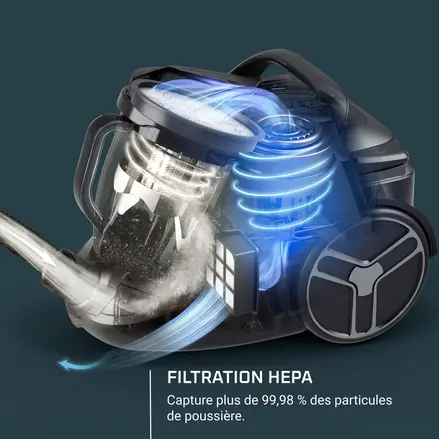 Aspirateur Sans Sac Ultra Silencieux 500W 2.5L Silence Force Cyclonic Effitech Rowenta RO7936EA – Image 6