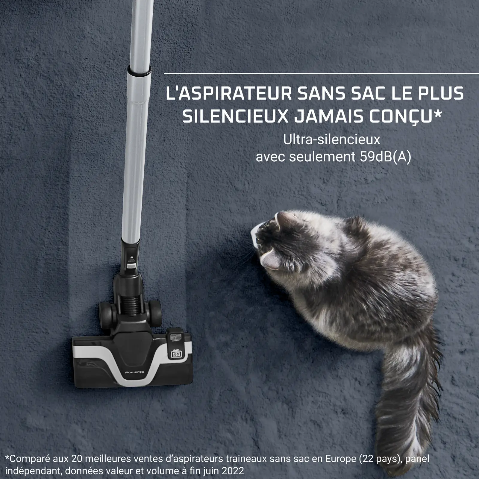 Aspirateur Sans Sac Ultra Silencieux 500W 2.5L Silence Force Cyclonic Effitech Rowenta RO7936EA – Image 4