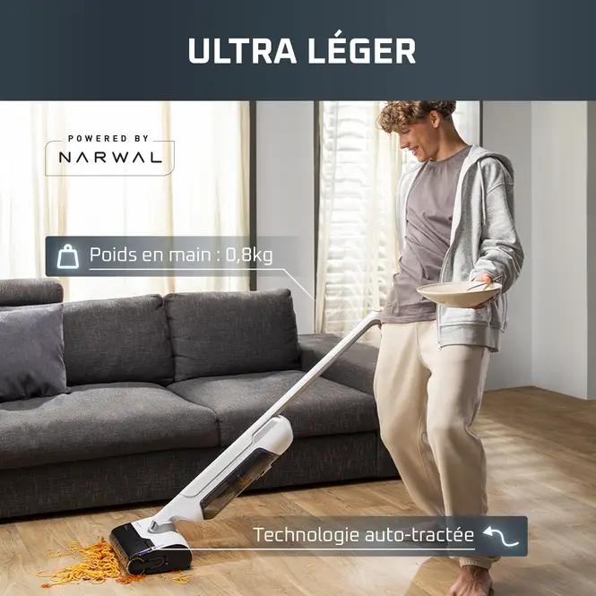 Aspirateur Laveur sans fil Rowenta X-Clean 10 GZ7540WO-Blanc – Image 4