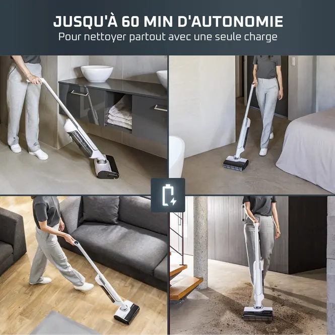 Aspirateur Laveur sans fil Rowenta X-Clean 10 GZ7540WO-Blanc – Image 2