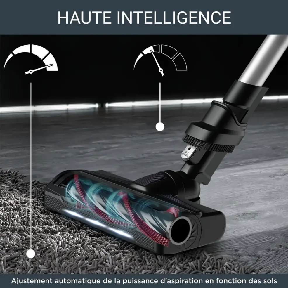 Aspirateur Balai Sans Fil 250W Avec Autonomie de 45 Minutes Et Technologie Avancée Rowenta 9.60 RH2037WO – Image 6