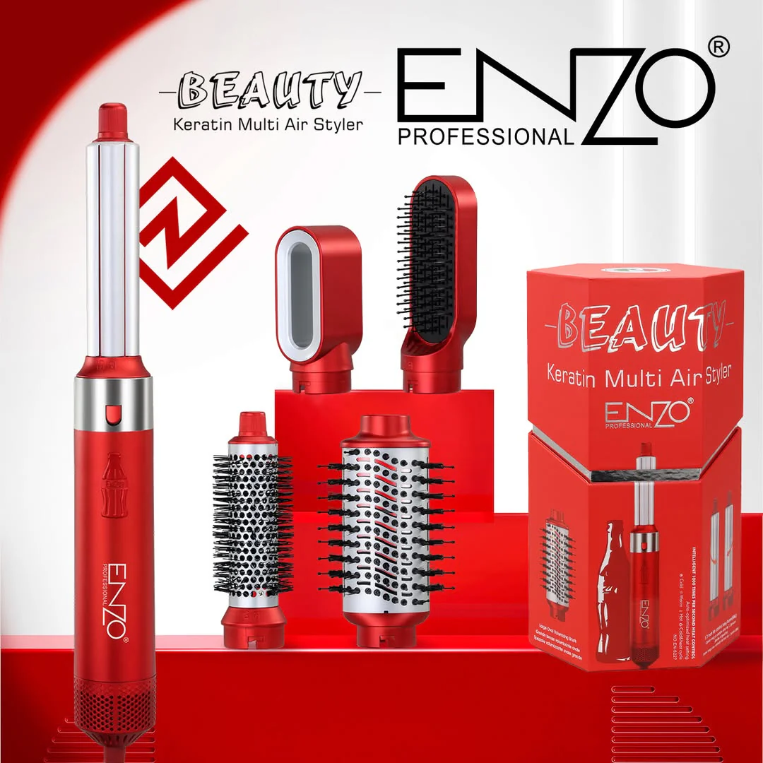 Pack Enzo Pro Multifonction Brosse Soufflante et Sèche-Cheveux Haute Vitesse ENZO Original EN-6227 – Image 2