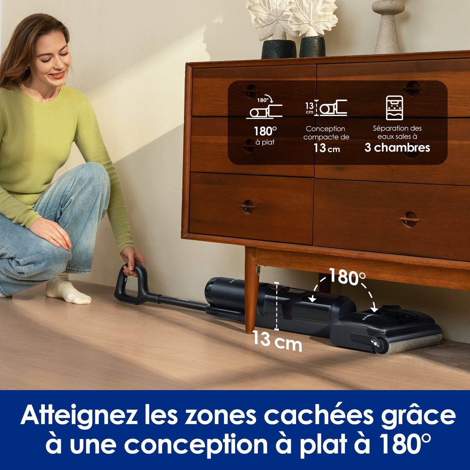 Aspirateur Tineco Floor ONE S7 Stretch Ultra Aspirateur Sec et Humide Sans Fil – Image 3