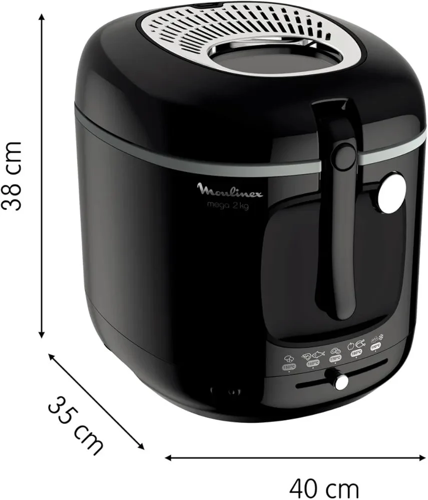 Friteuse Moulinex Original Classique Mega XXL, 2Kg, 1800W, Inox/Noir - AM480870 – Image 4