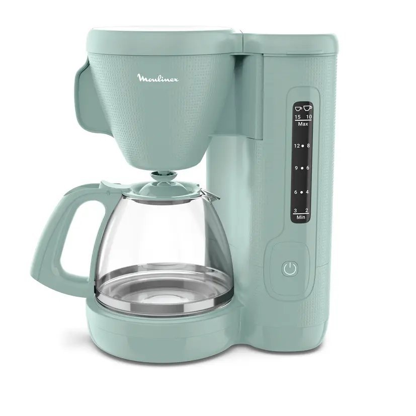 Cafetière Filtre MOULINEX Eucalyptus-Jusqu’à 12-15 tasses-1.25L-1000W- FG2M1310