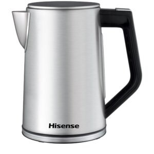 Bouilloire Électrique Hisense 1,7 L 2200 W avec Écran LED – Argent H17KSSS3