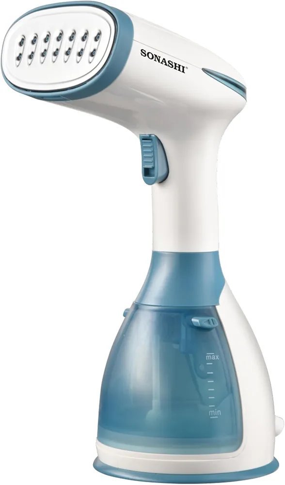 Défroisseur Vapeur Portable 1500W Réservoir 280mL Avec Chauffe Rapide 35Secondes Sonashi SGS-327 Bleu