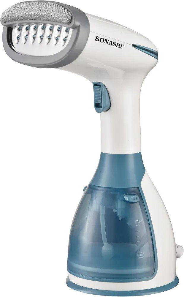 Défroisseur Vapeur Portable 1500W Réservoir 280mL Avec Chauffe Rapide 35Secondes Sonashi SGS-327 Bleu – Image 3