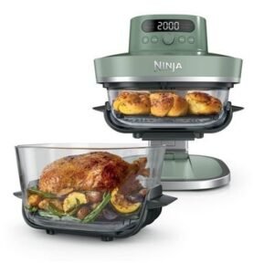 Friteuse sans huile - NINJA - CRISPI PRO - Capacité 5,7 L + 2,3 L - 5 programmes - 2100 W -6 en 1 - AS101DG Vert