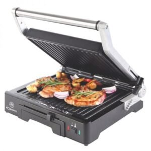 panineuse et Grill Viande robuste inox  2000W GV2000 Noir