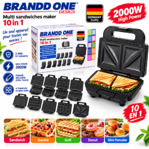 panineuse inox Brand one 10 en 1  2000W