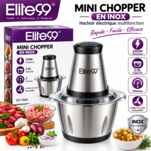 Hachoir Elite99 en Inox 550W 2 Litres avec 2 Vitesses ELT-2530