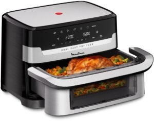 Air frayer Moulinex 2700W 9l sans huile Easy Fry Dual Flex EZ922DF0
