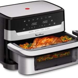 Air frayer Moulinex 2700W   9l sans huile Easy Fry Dual Flex EZ922DF0