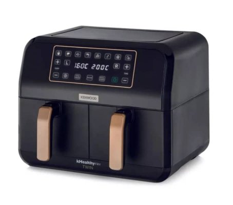 Friteuse Électrique À Air Chaud 1700W 8L Double Panier Kenwood HFP70.000BK