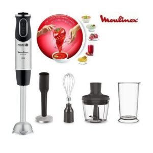 Mixeur Plongeur inox Quickchef 4En1 - 1000 W 10 Vitesses Moulinex Original DD65H810