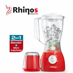 Blender 2 en 1 En plastique 1.5L 400W Rhinos Y44