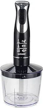 Bras mixeur plongeant 3 en 1 à 600 W Sonashi SHB-187JCW Noir – Image 2