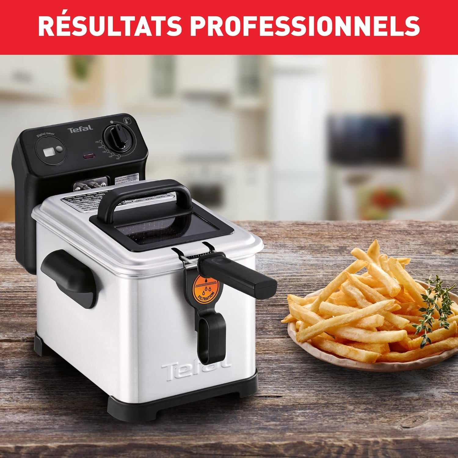 Friteuse inox 4L 2400W Filtra Pro Tefal Original – Image 2