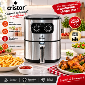 AirFryer inox 4.5L -1400W CRISTOR KFA370XN