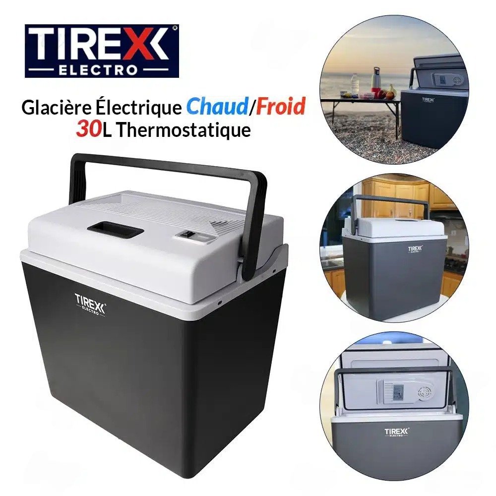 Glacière Électrique Thermostatique 30L Chaud/Froid Tirexx GLS100