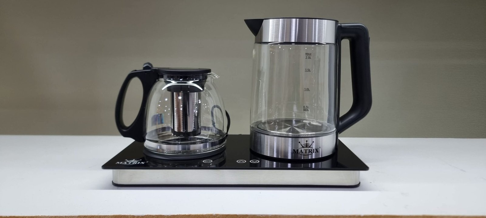 Bouilloire 2L + Théière en verre 1800 W Matrix MX-475 – Image 2