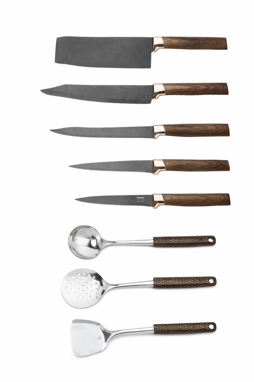 Set de 9 pcs couteaux de cuisine + Support 9PC – Image 2