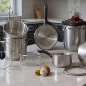 Cocotte 10 Pcs Bonera 6L + 8L En Inox 18/10 Noir Bonera Made in Turkey