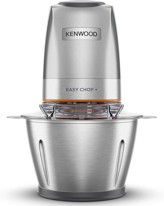 Hachoir inox Électrique 500W Avec Bol Inox 0.6L Et 4Lames Kenwood Original CHP62.700SI